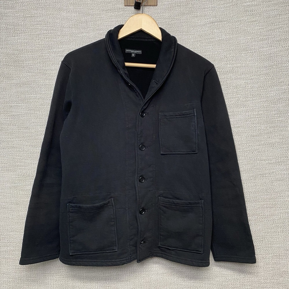 Engineered Garments Cardigan Jacket S Shawl Collar Chore Cotton Gorpcore Black